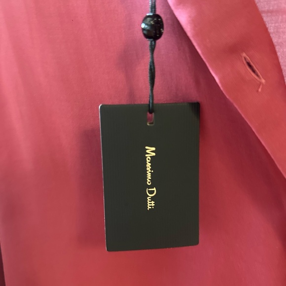 BNWT Massimo Dutti light burgundy satin shirt Sz 8 - Picture 2 of 3